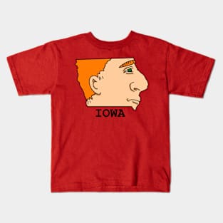 A funny map of Iowa Kids T-Shirt